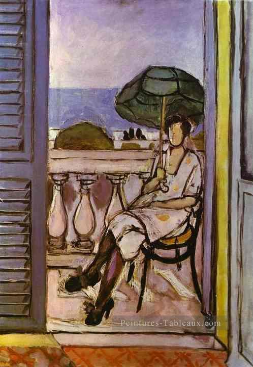 Femme avec parapluie 1919 fauve Peintures à l'huile